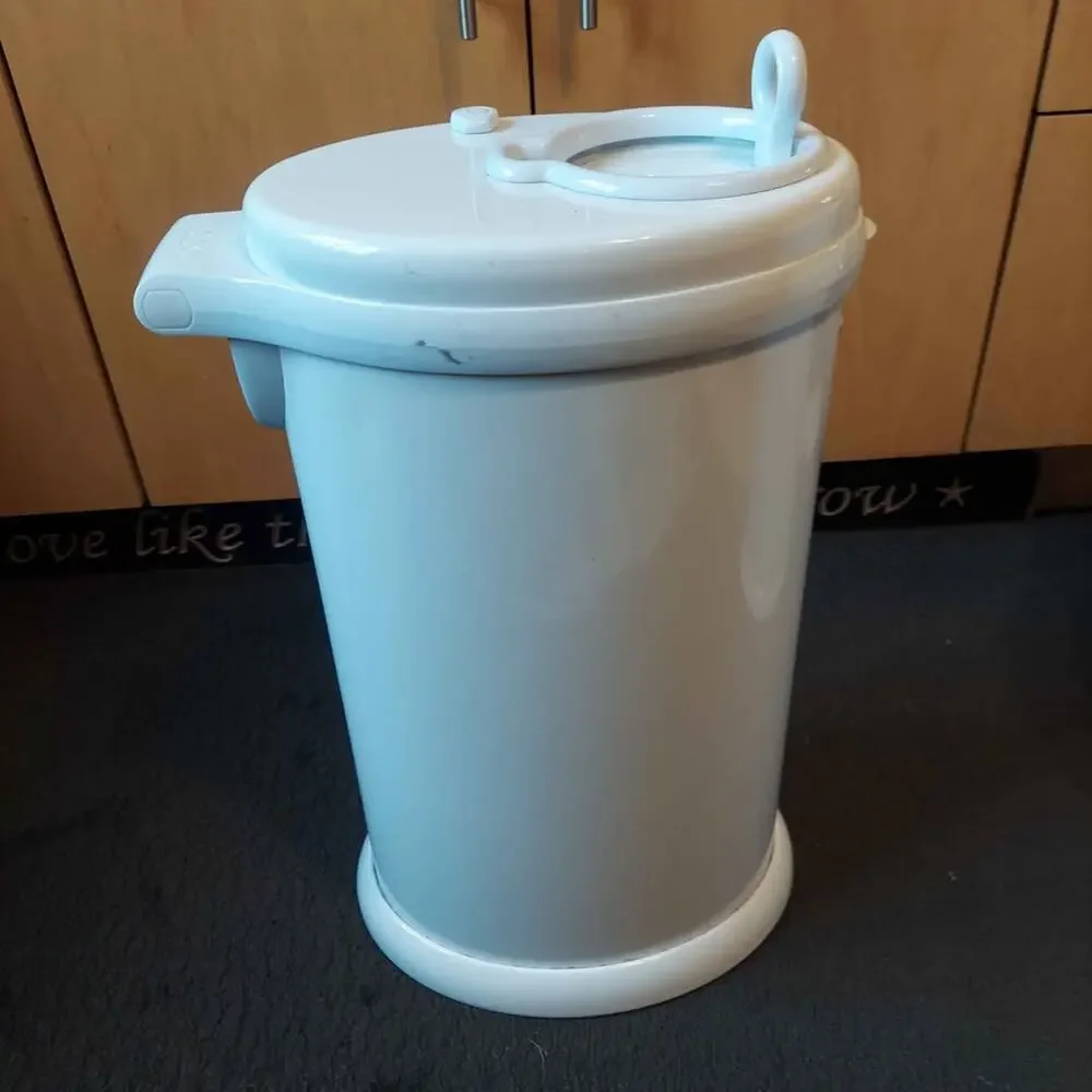 Ubbi White Stainless Steel Diaper Pail